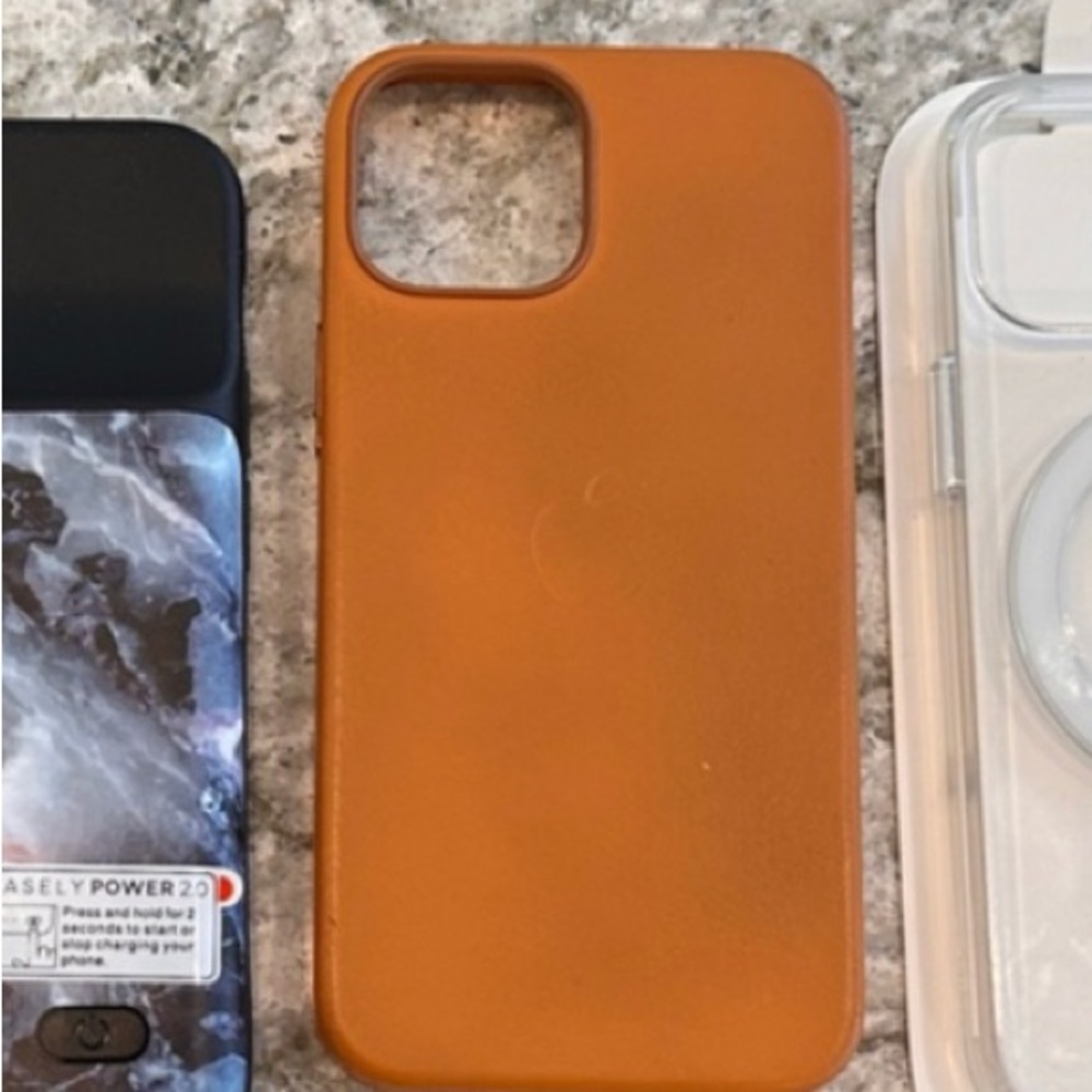 iPhone mini leather case